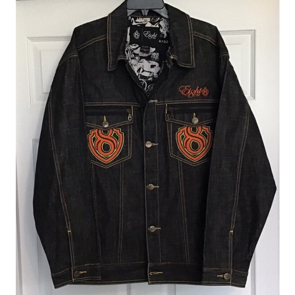 Eight 732 Motor Club Custom Culture Denim Jacket - Picture 1 of 4